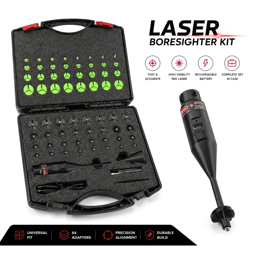 Laser Boresighter Kit - Laser Boresigher 64 Adapters Kit USB