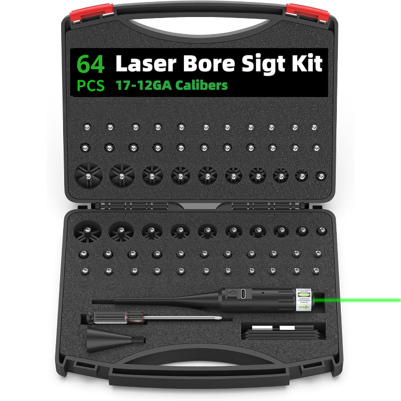 Laser Boresighter Kit - Rechargeable Laser Boresigher Kit 64 Adapters
