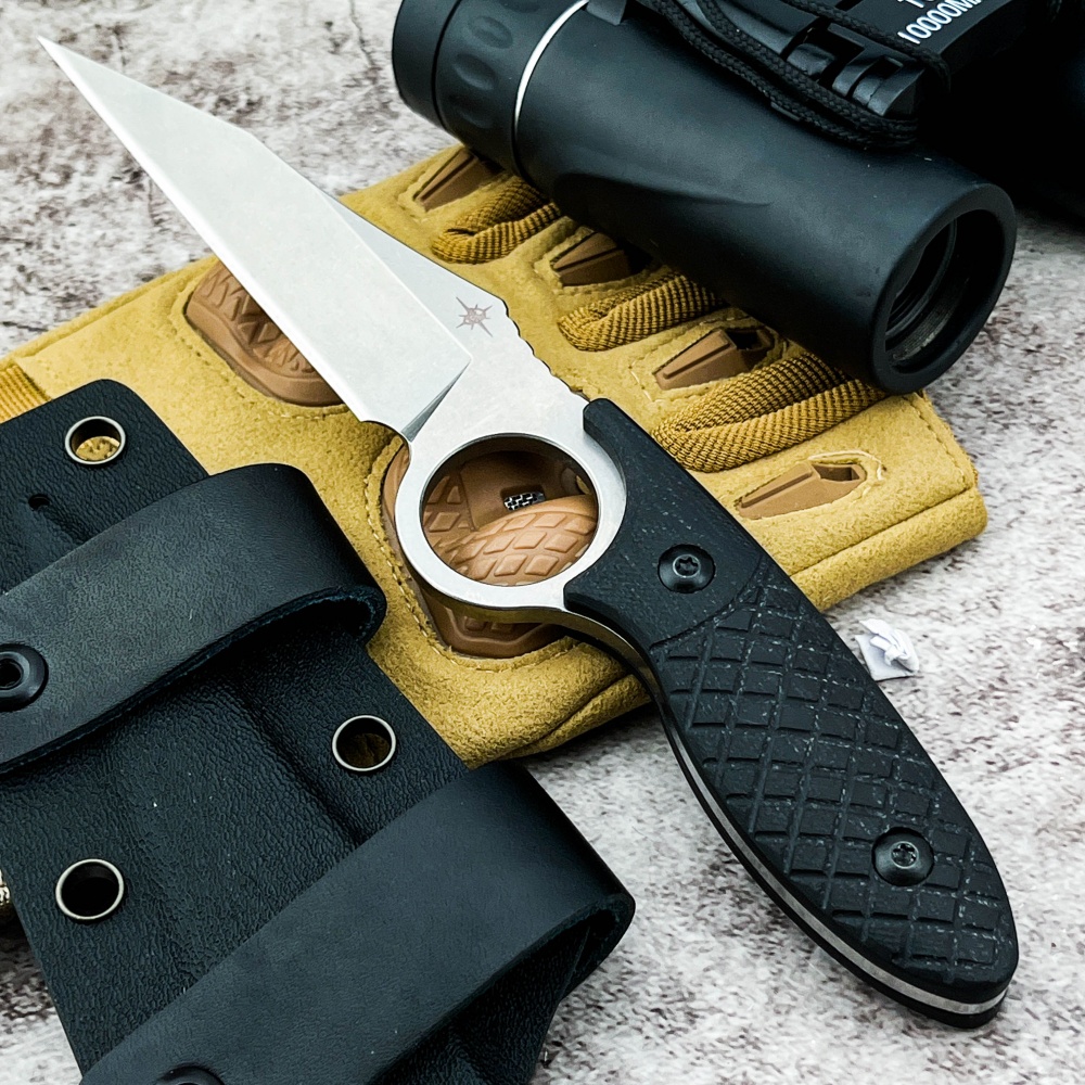 Hunting Camp Outdoor Kitchen - Sharp straight Fixed knife 8Cr13Mov Steel
