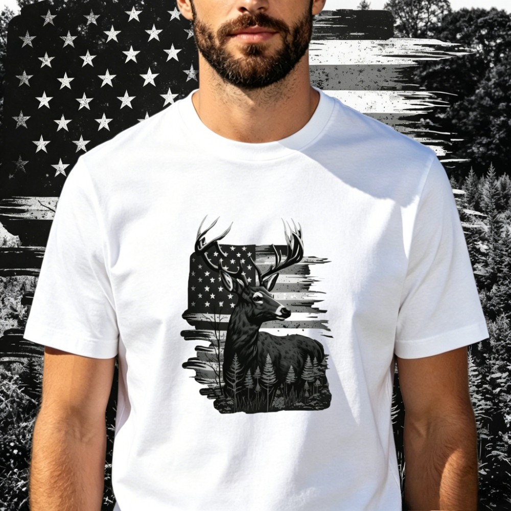 Patriotic USA Flag Buck Deer F – обзор и цена Hunting Outdoor Apparel