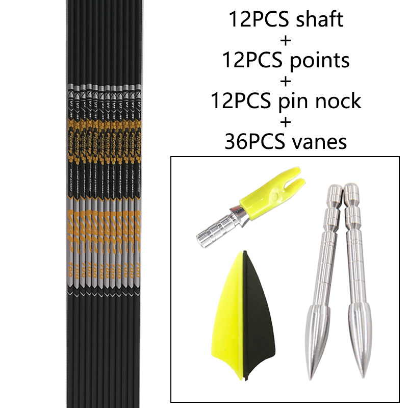 12pcs DIY Archery ID 4.2mm Spi – обзор и цена Arrow Carbon Shaft