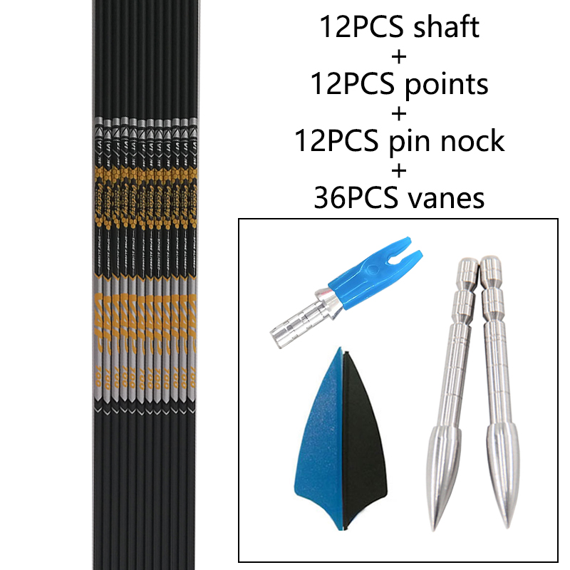 12pcs DIY Archery ID 4.2mm Spi – обзор и цена Arrow Carbon Shaft