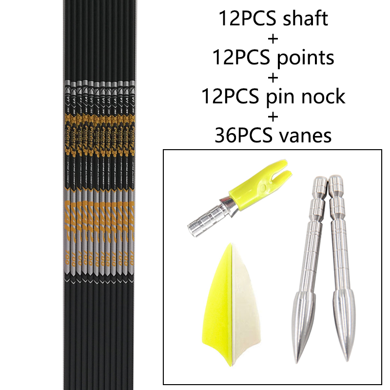 12pcs DIY Archery ID 4.2mm Spi – обзор и цена Arrow Carbon Shaft