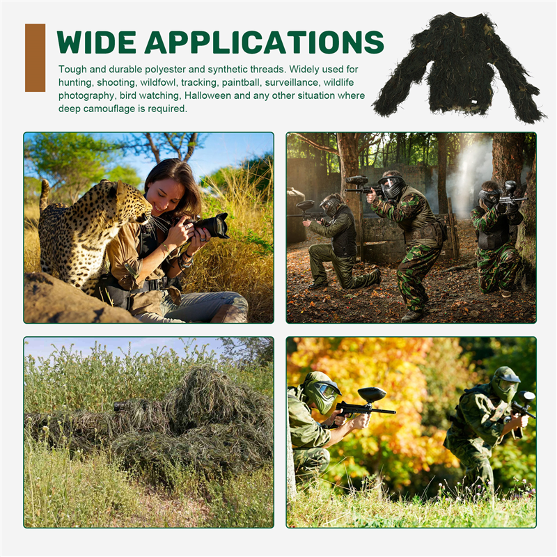 ABHS-5 In 1 Ghillie Suit,3D Ca – обзор и цена Hunting Outdoor Apparel