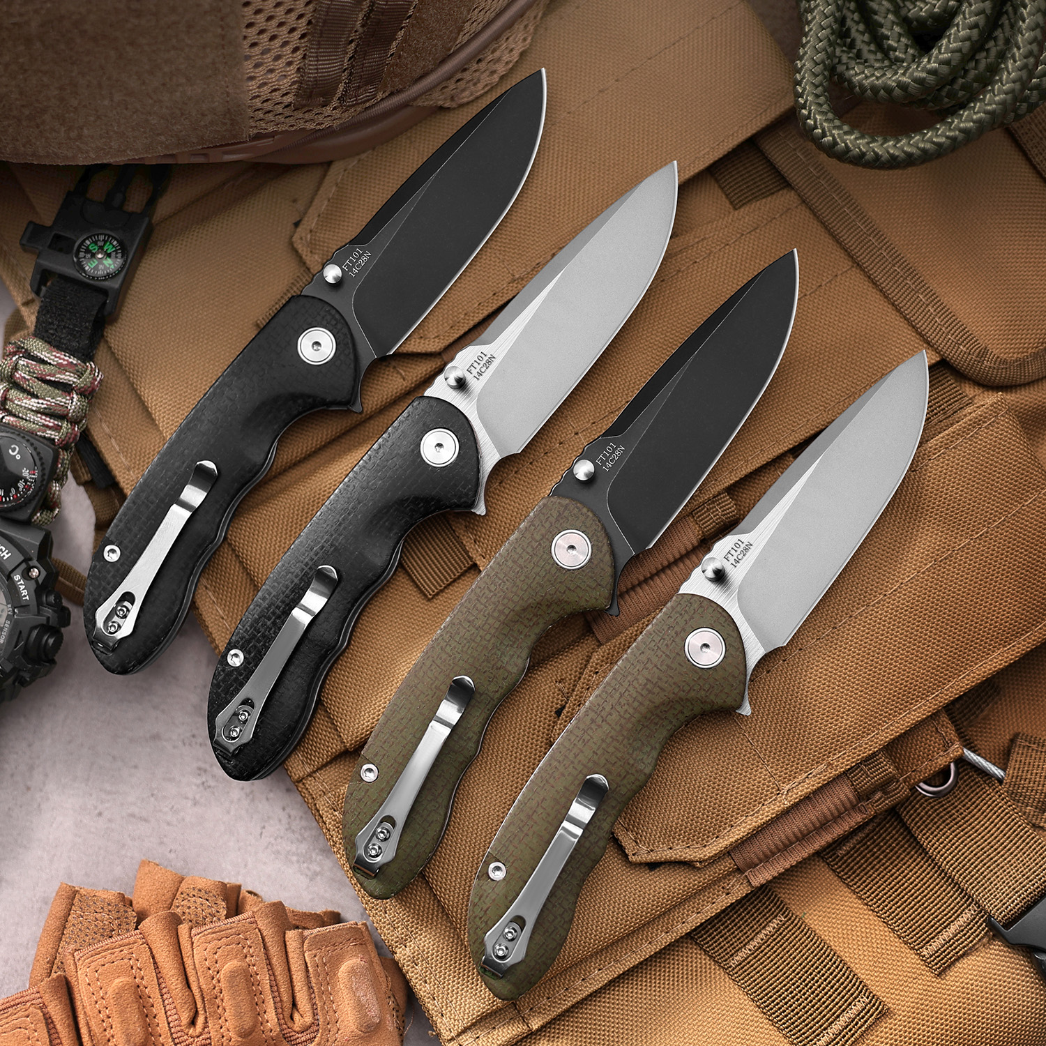FREETIGER New Folding Knife wi – обзор и цена Hunting Camp Outdoor Kitchen