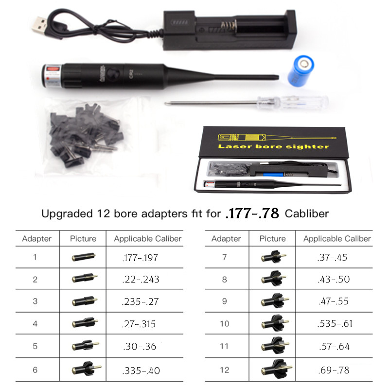 Bore Sight Kit 12Adpaters Lase – обзор и цена Laser Boresighter Kit