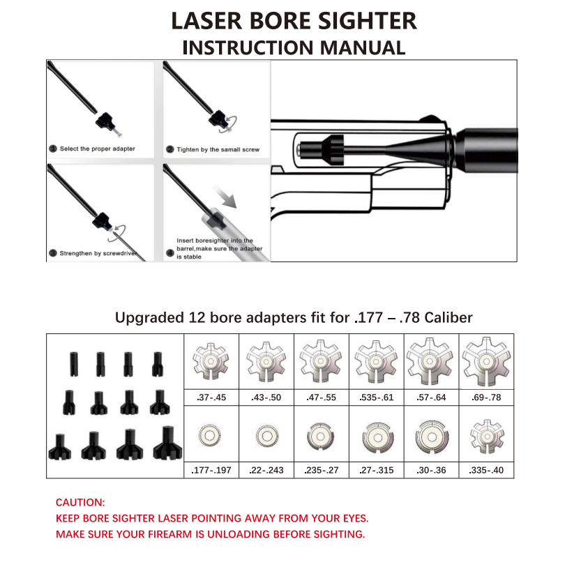 Bore Sight Kit 12Adpaters Lase – обзор и цена Laser Boresighter Kit