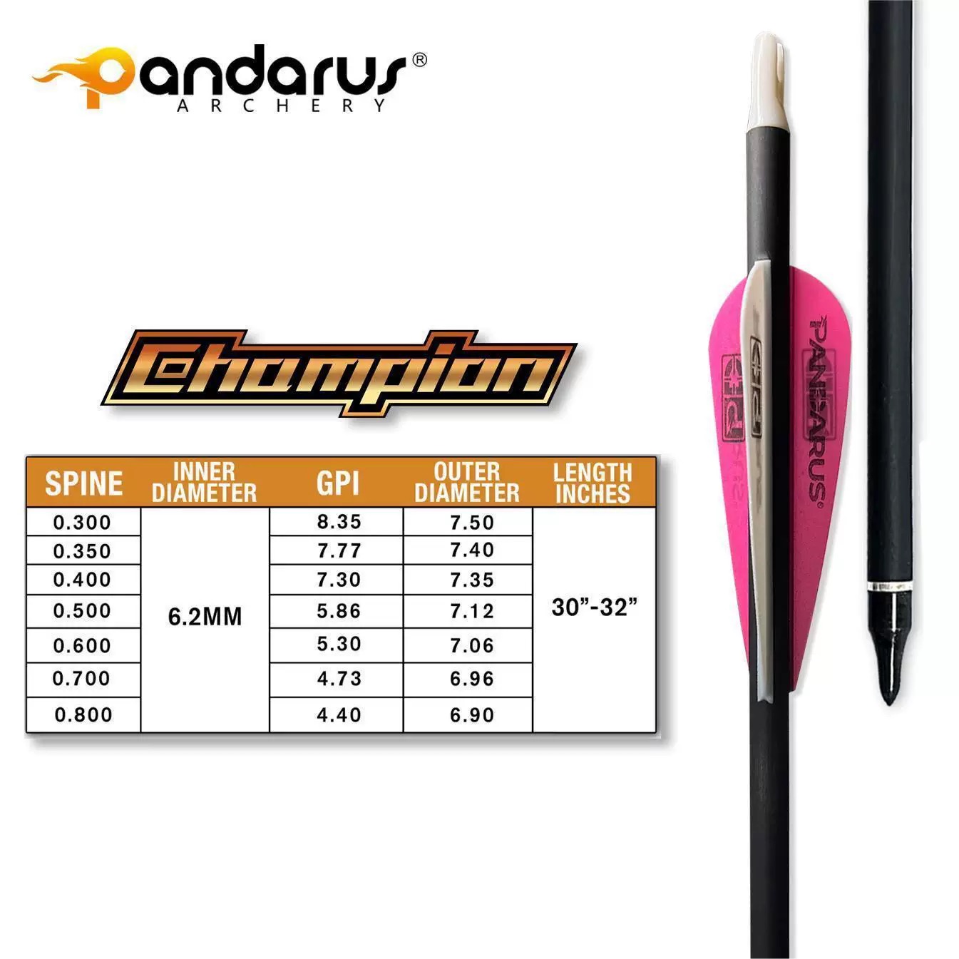 Straightness 0.001 Pandarus Ch – обзор и цена Arrow Carbon Shaft
