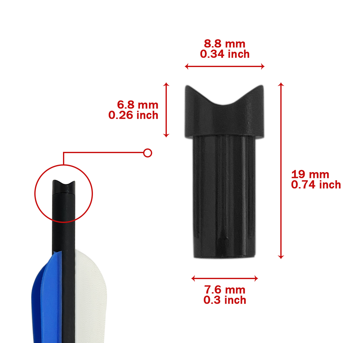 50Pcs Premium Half-moon Intern – обзор и цена Arrow Carbon Shaft